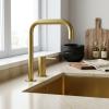Pure.Sink Luxion 2-hole gold kitchen faucet with U spout PLX2HU-60